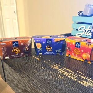 Glade Autumn Candle Collection - Fireside Glow, Night Long, Pumpkin Spice